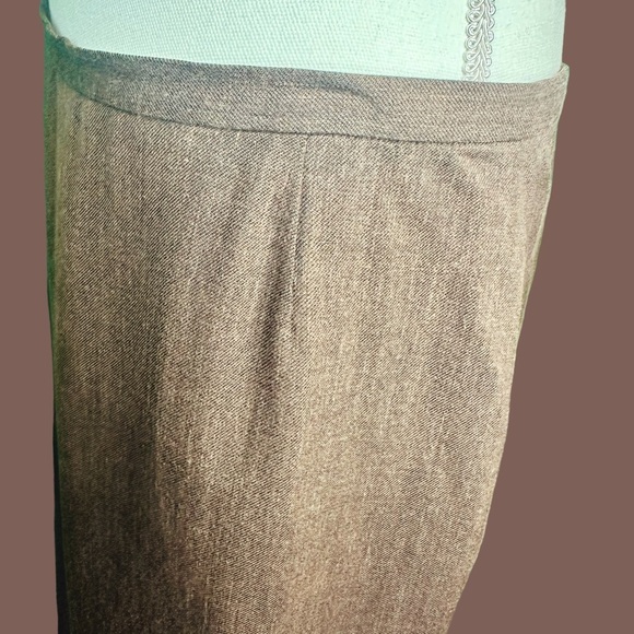 Vintage Dolce & Gabbana Brown Linen Blend Tweed Pencil Skirt IT Size 48 - Picture 11 of 16